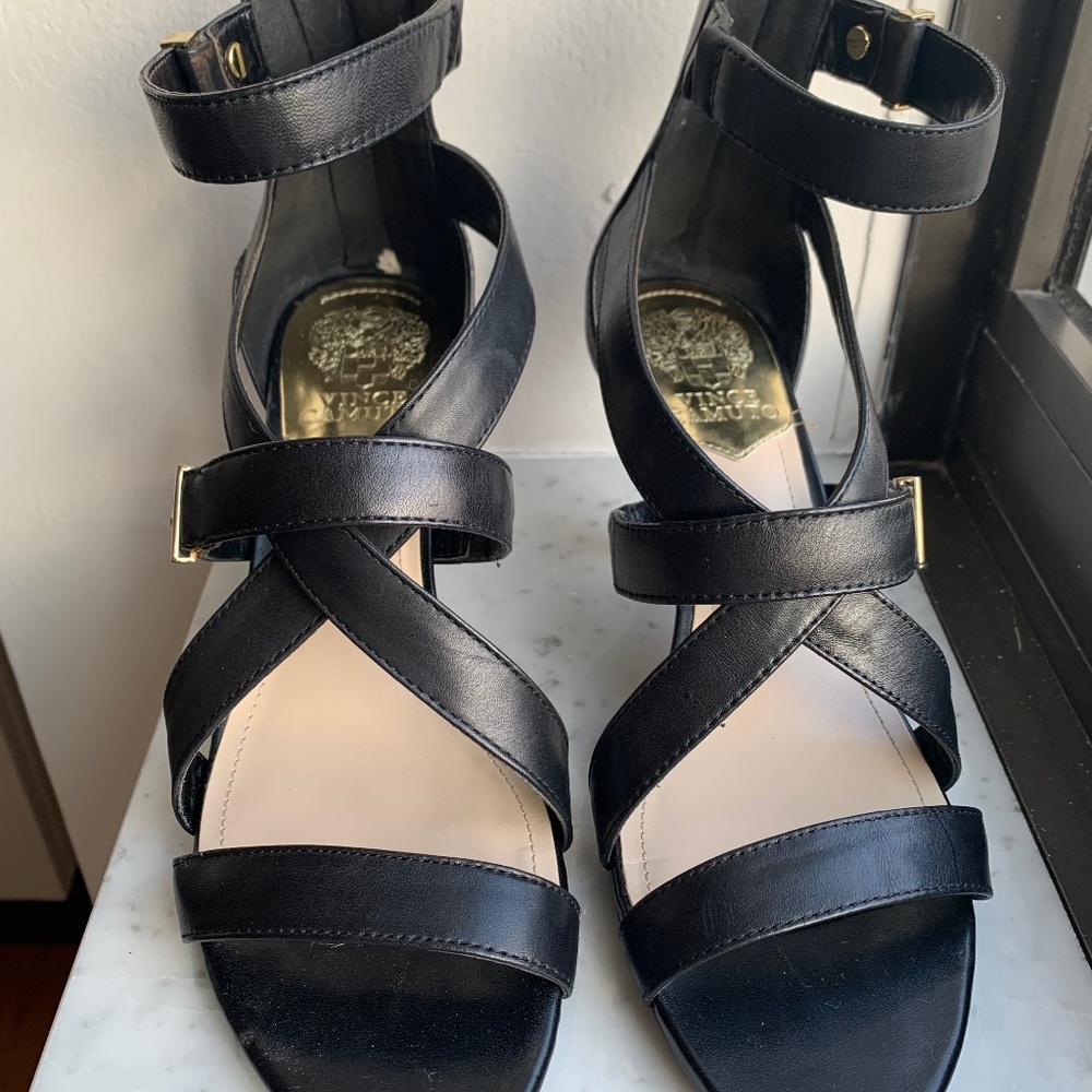 Vince Camuto Black Strappy Heel